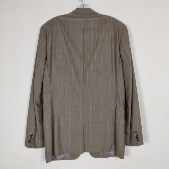 Hugo Boss Men's Pin Striped Blazer Jacket Size 44 Slim Fit Wool Quiet Luxury - Picture 2 of 8